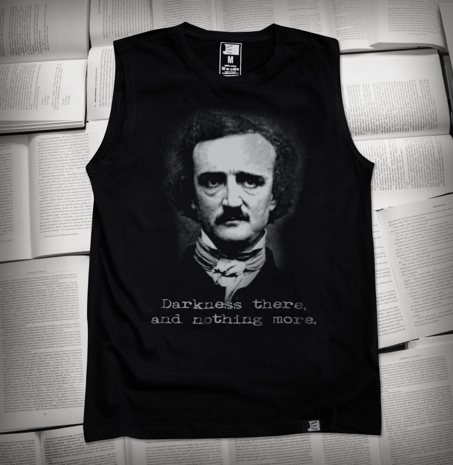 Edgar Allan Poe „Darkness there, and nothing more.” | Tank-top męski