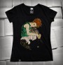 Egon Schiele „Sitzende Frau mit hochgezogenem Knie” | Koszulka damska