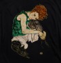 Egon Schiele „Sitzende Frau mit hochgezogenem Knie” | Koszulka damska