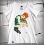 Egon Schiele „Sitzende Frau mit hochgezogenem Knie” | Koszulka damska