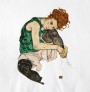 Egon Schiele „Sitzende Frau mit hochgezogenem Knie” | Tank-top damski