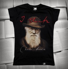 „I think” Charles Darwin | Koszulka damska