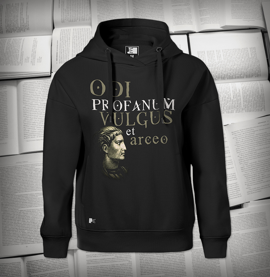 „Odi profanum vulgus et arceo” (Horacy) | Bluza damska z kapturem