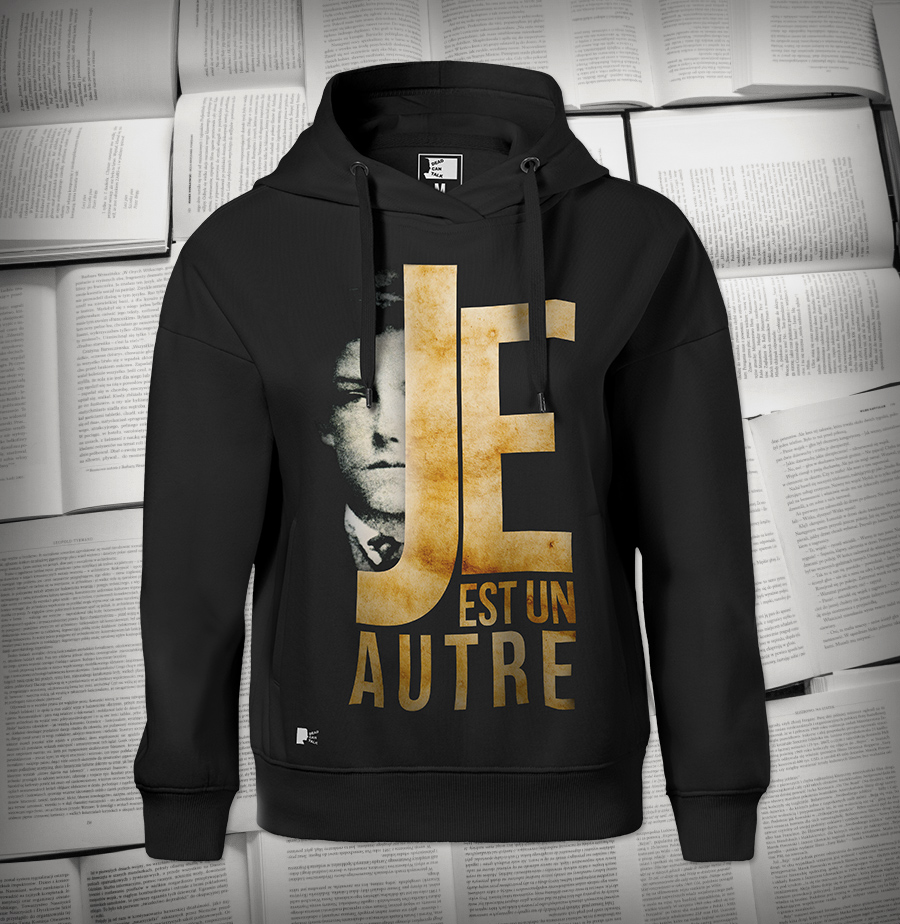 „JE est un autre” Arthur Rimbaud | Bluza damska z kapturem