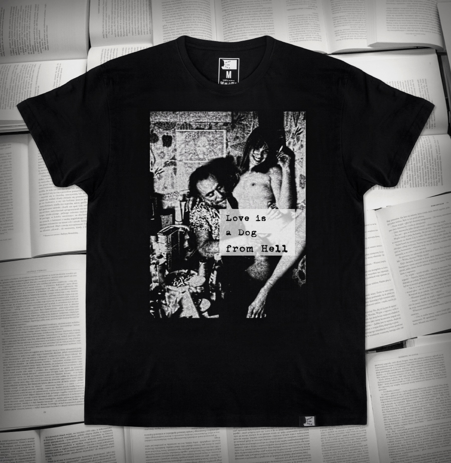 Charles Bukowski „Love is a Dog from Hell” | Koszulka męska